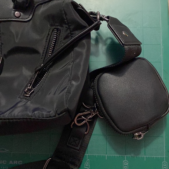 Madden Girl Black Nylon Bowling Bag - Picture 8 of 10